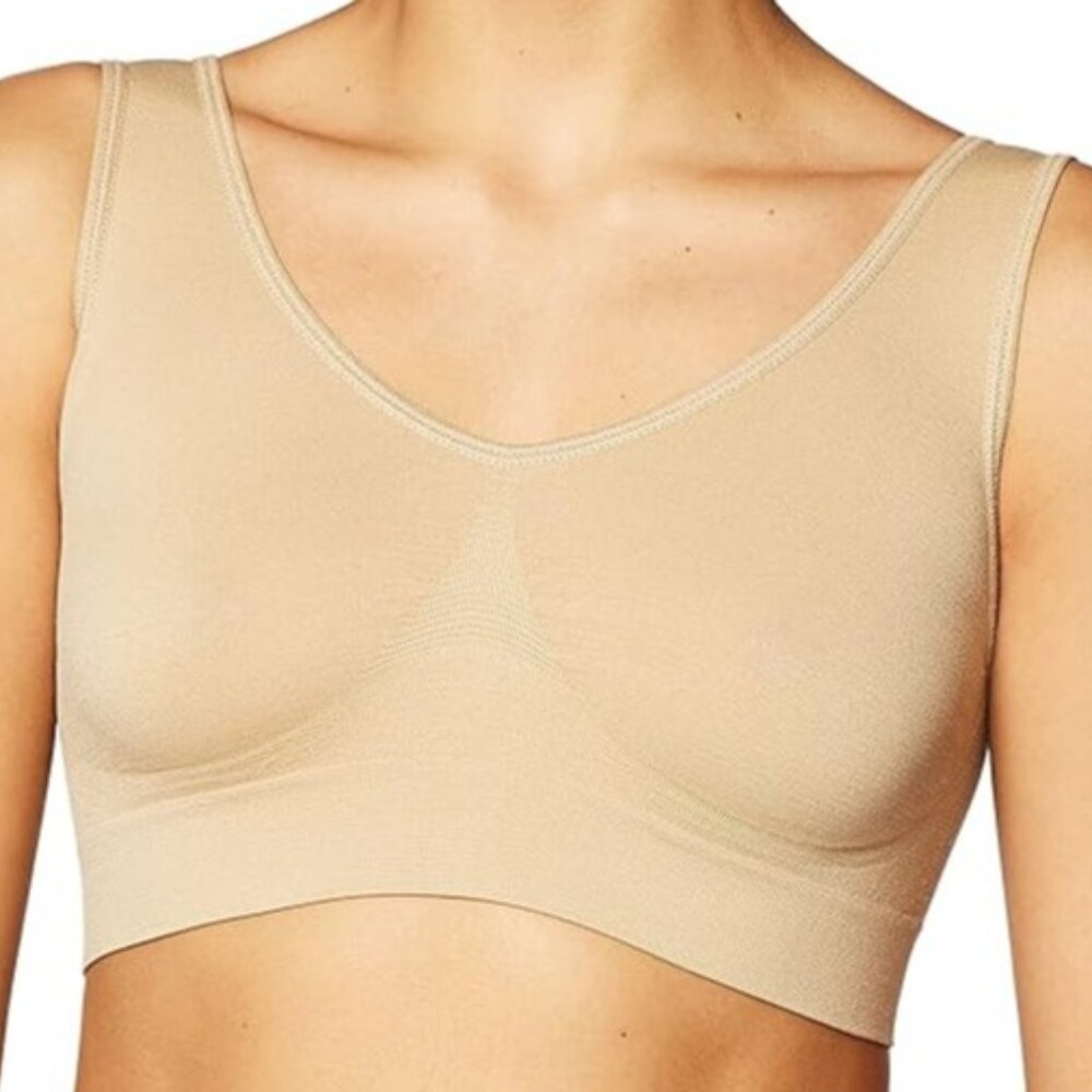 Women's Seamless Leisure Bra - The Original Ahh by Rhonda Shear - BEIGE